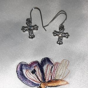 Dangle Cross Earrings